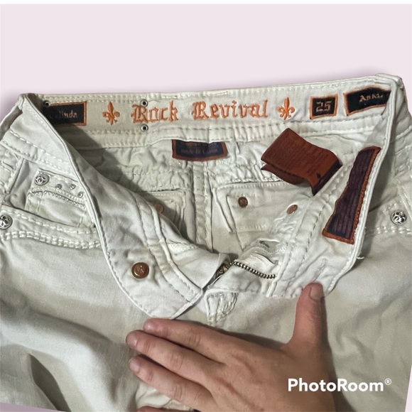 Rock Revival White Denim Jeans size 25 - Picture 12 of 14
